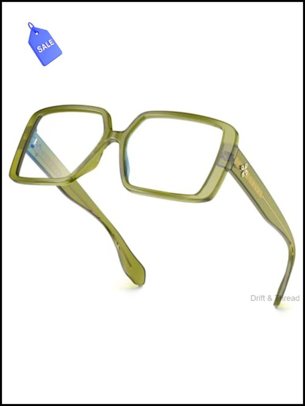 Oversized Chunky Blue Light Blocking Glasses TR90 Anti Blue Light Eyewear